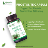 Bhumija Lifesciences Saw Palmetto with Nettle Root (Prostolite) 60 Capsules For Prostate Health