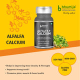 Bhumija Lifesciences Alfalfa Calcium And Vitamin B-12 Chewable Tablets - Dual Support for Bone Health & Energy