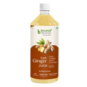 Bhumija Lifesciences Best Ginger Juice for Immunity, Digestion & Detox (No added Sugar) 1 Ltr