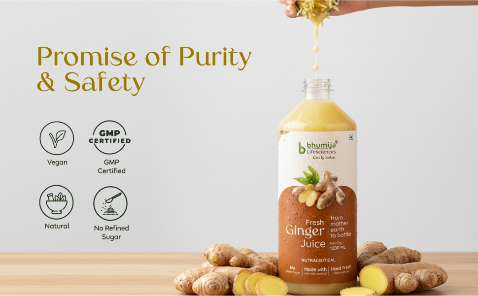 Natural ginger juice for digestion, immunity, and wellness support