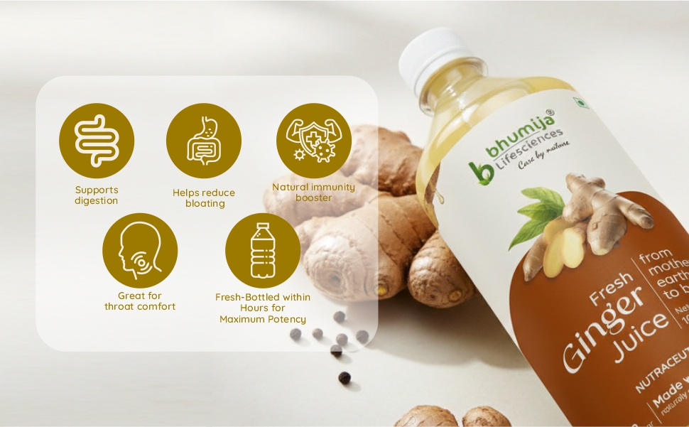 Person drinking ginger juice for digestion and immune support