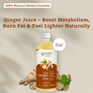 Bhumija Lifesciences Best Ginger Juice- 1 LTR (No added Sugar) for Weight Loss Juice, Digestion & Detox