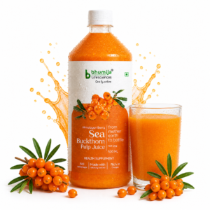Bhumija Lifesciences Sea Buckthorn Juice with natural sea buckthorn berries